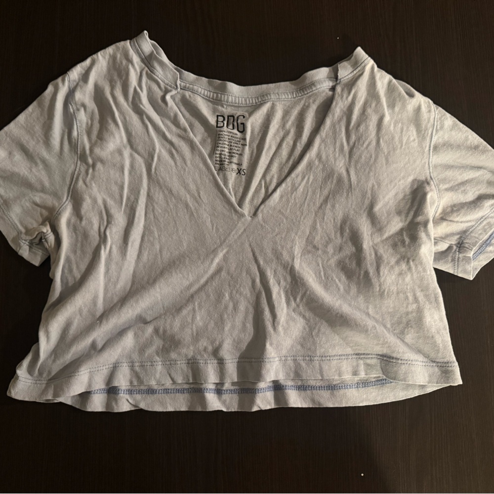 Urban Outfitters BDG light blue Short Sleeve Cropped Tee